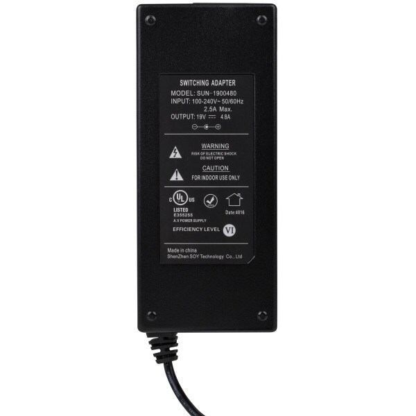 Main product image for 19 VDC 4.8A Switching Power Supply with 2.5 x 5.5mm 120-058